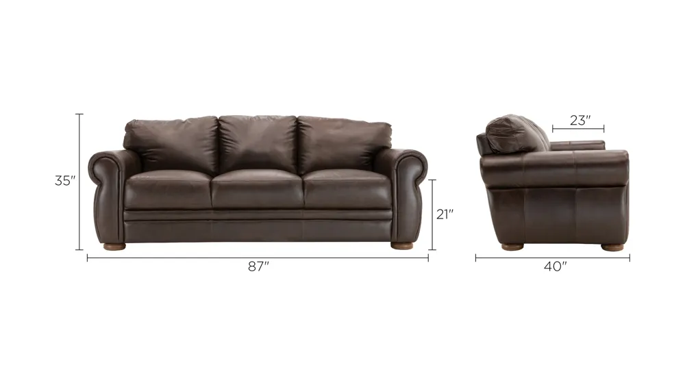 Marsala Leather Sofa Dimensions