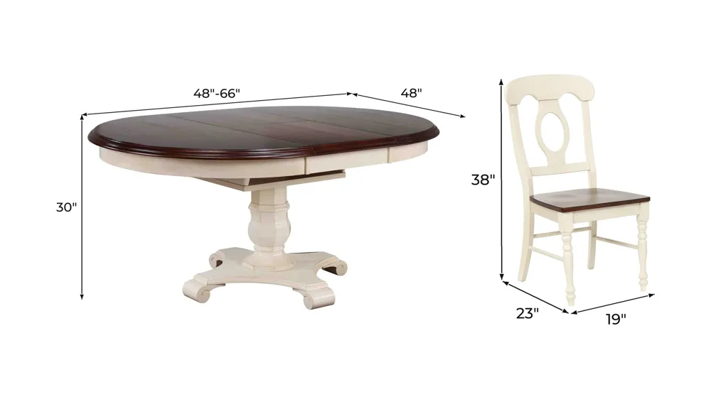 Fenway 7-pc. Dining Set w/ Leaf Dimensions