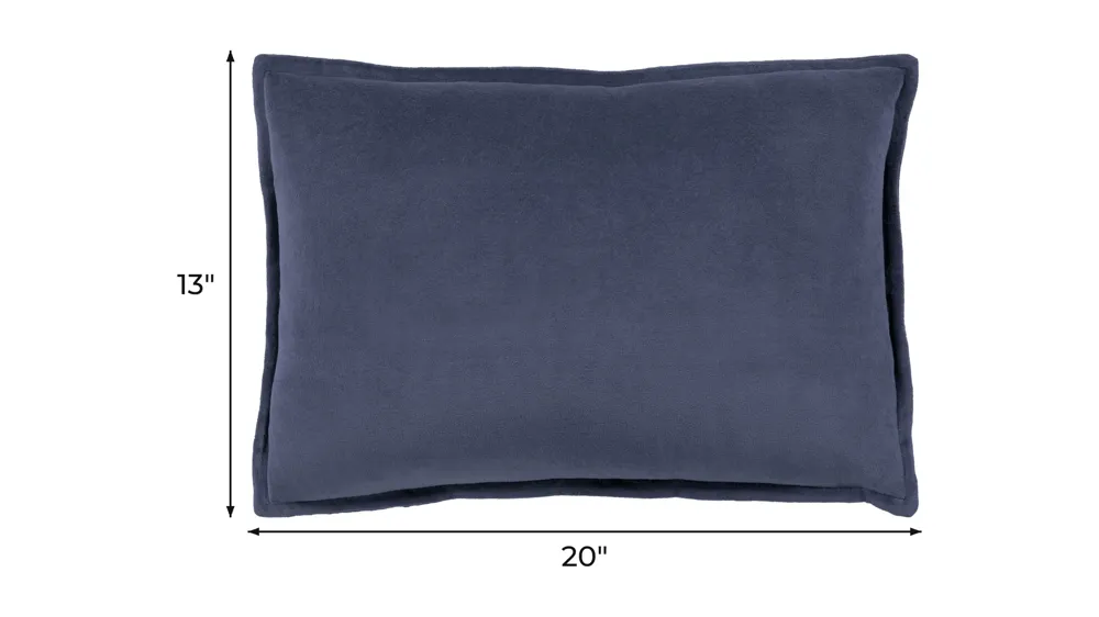 Cotton Velvet 13" x 20" Throw Pillow Dimensions