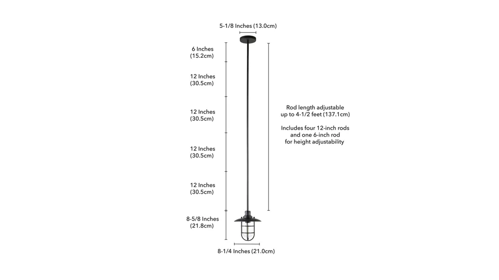 Darwin Pendant Dimensions