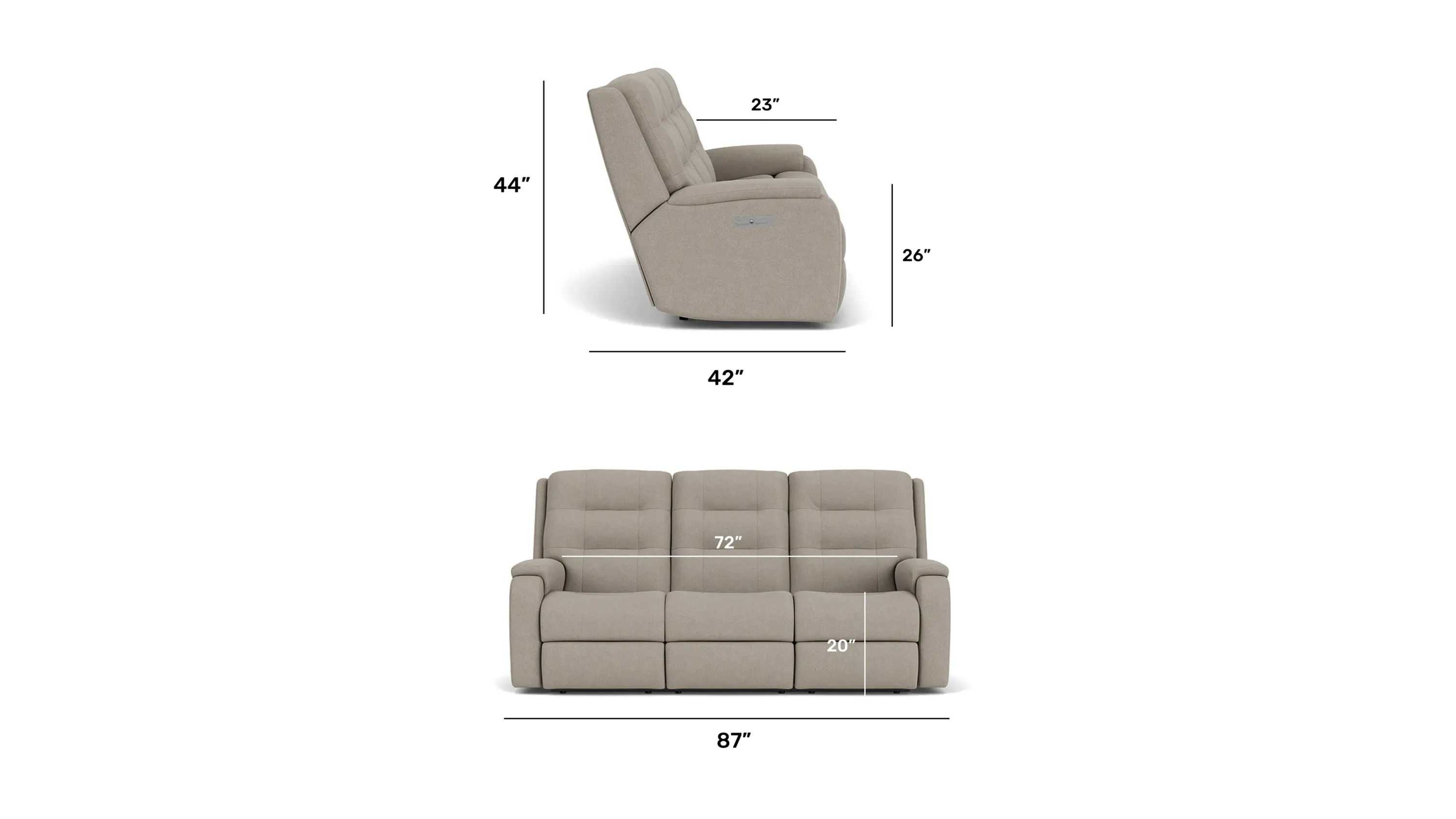 Halenbeck Triple Power Sofa | Raymour & Flanigan