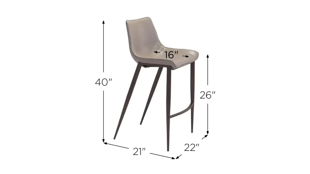 Magnus Counter-Height Stool: Set of 2 Dimensions