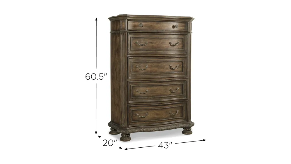 Rhapsody Five Drawer Chest Dimensions
