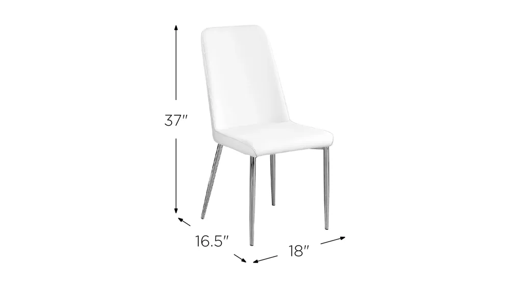 Monarch Cushioned Dining Chair- Set of 2 Dimensions