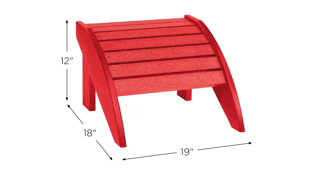 Generation Recycled Outdoor Adirondack Footstool Dimensions