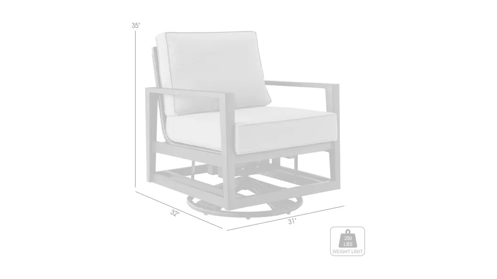 Grand Outdoor Swivel Glider Chair Dimensions