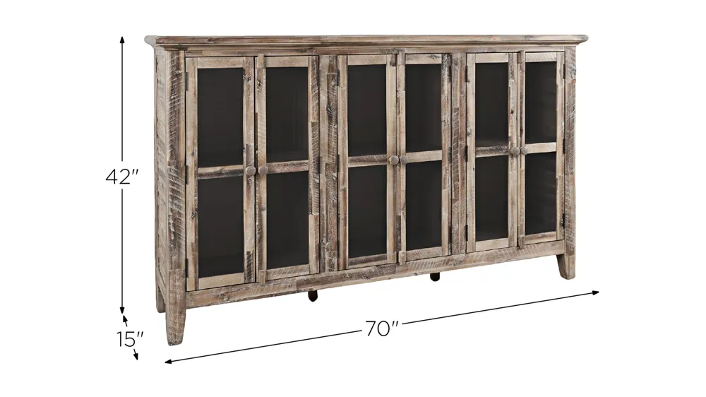 Rustic Shores 70" Accent Cabinet Dimensions