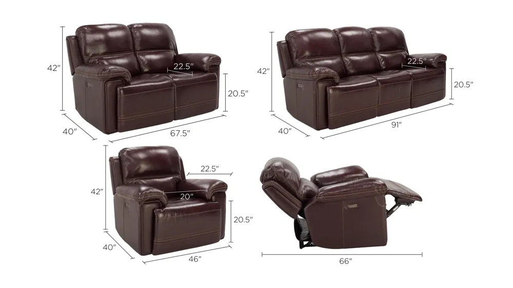 Harding Living Room Set Dimensions