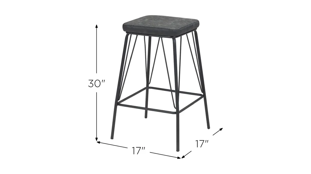 Samuel Bar Stool Vintage - Set of 2 Dimensions