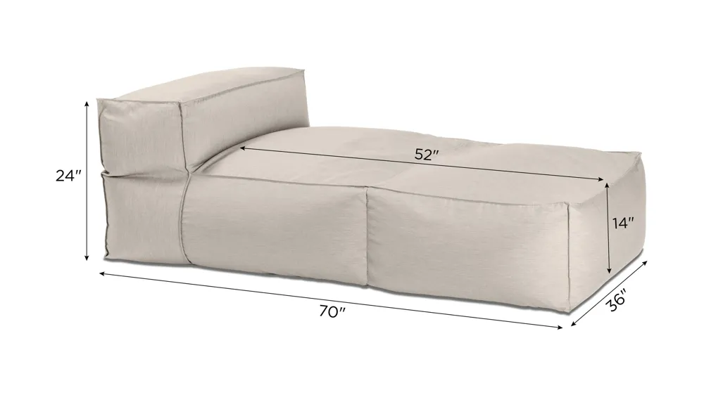 Spazio Outdoor Chaise Dimensions