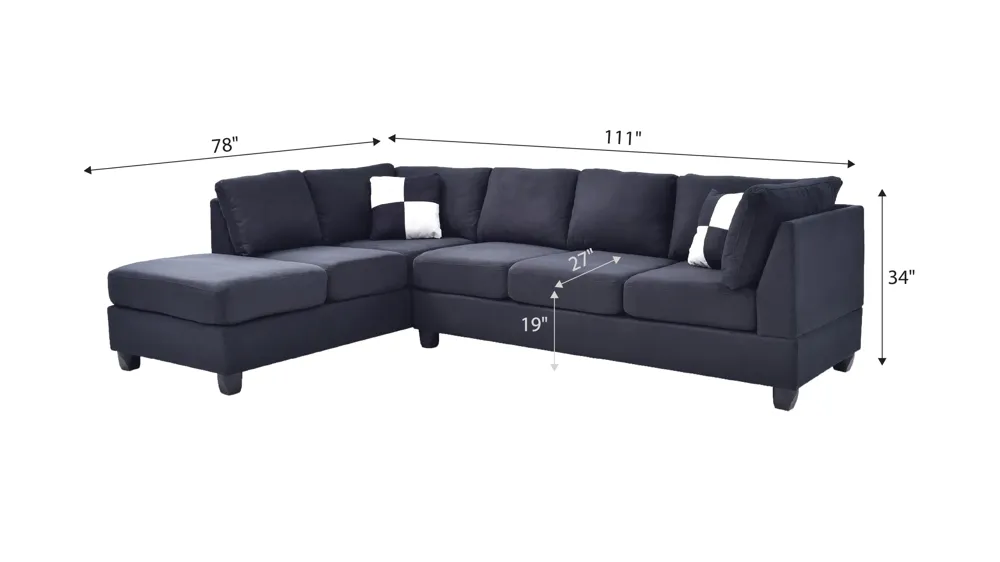 Malone 2-pc. Reversible Sectional Sofa | Raymour & Flanigan