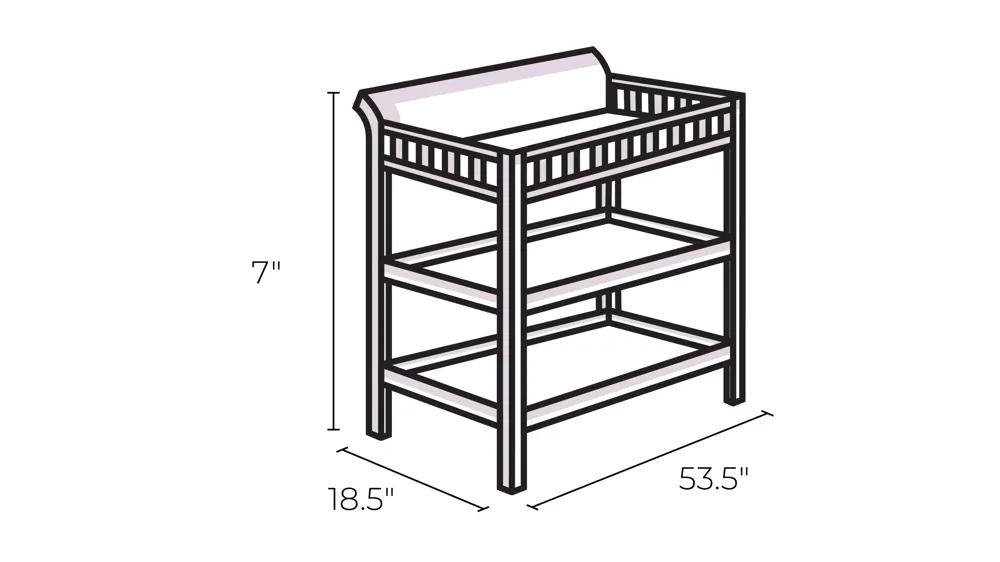 Amherst Changing Topper Dimensions