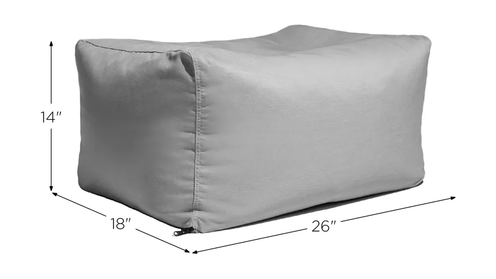 Lamont Outdoor Bean Bag Ottoman Bench Dimensions