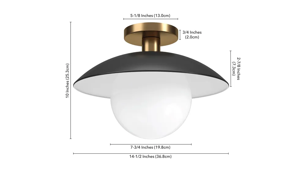 Lyuba Semi Flush Mount Dimensions
