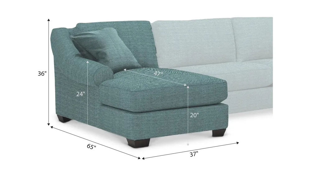 Thatcher Left Arm Facing Chaise Dimensions