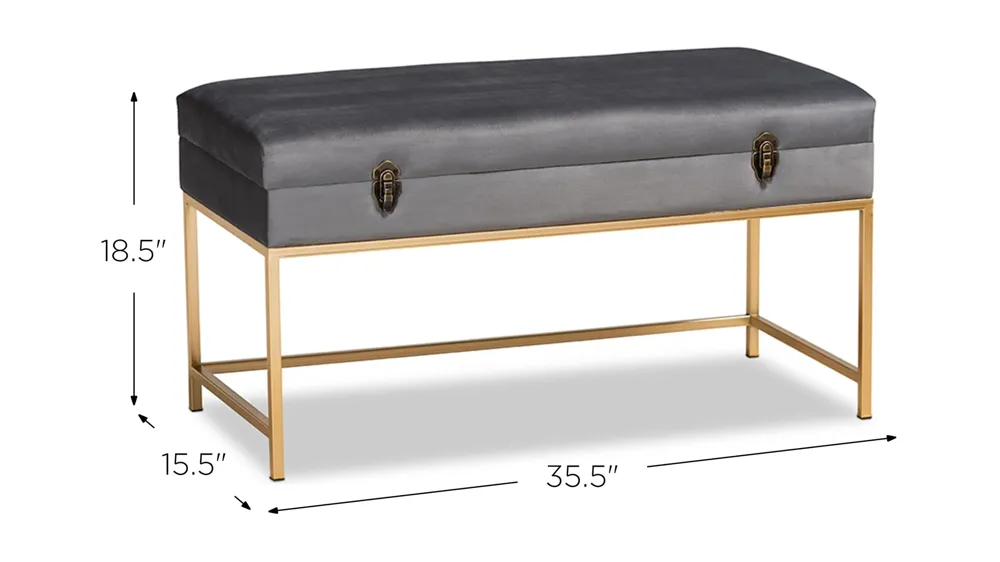 Aliana Storage Ottoman Dimensions