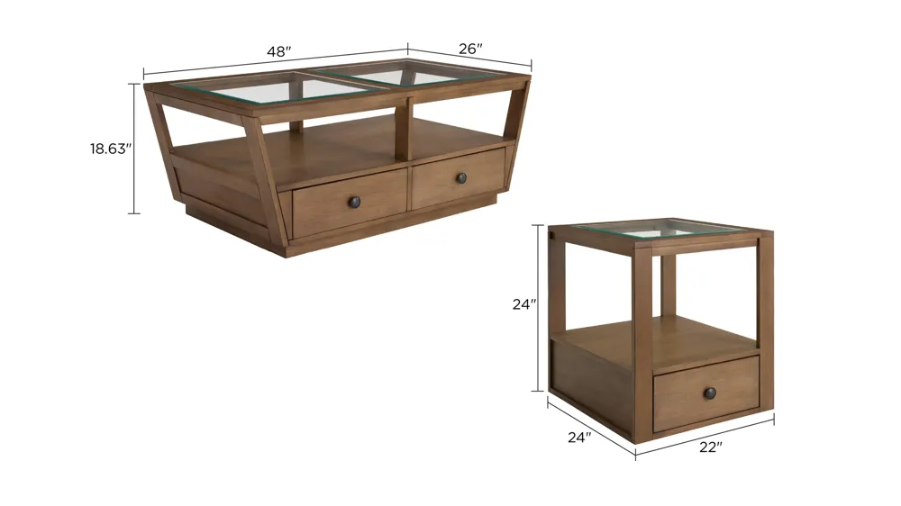 Kaywood 3-pc. Occasional Tables Dimensions