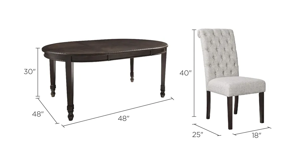 Dolena 5-pc. Dining Set Dimensions