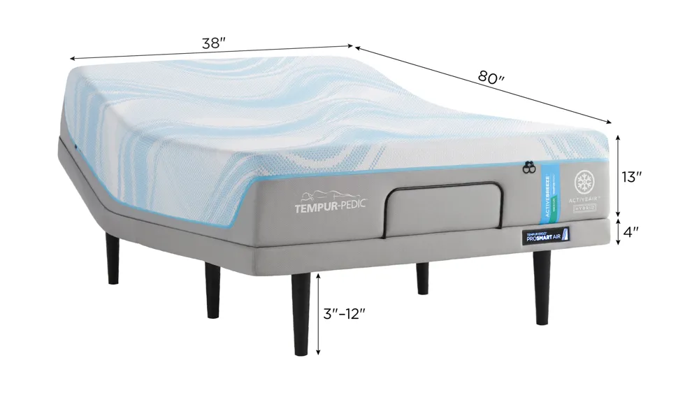 Tempur ActiveBreeze 2.0 System Medium Hybrid Mattress Dimensions