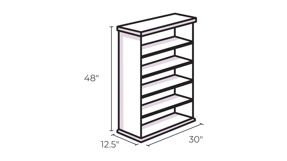 Brayton Manor 48" Bookcase Dimensions