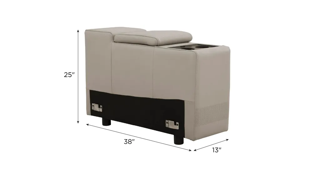 Oaklynn Leather Console Dimensions