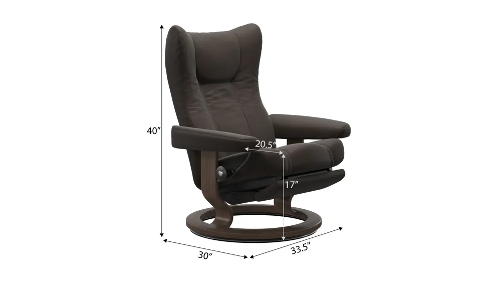 Wing Large Classic Power Recliner Dimensions