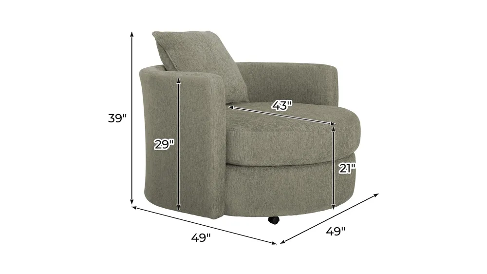 Jaden Swivel Chair Dimensions