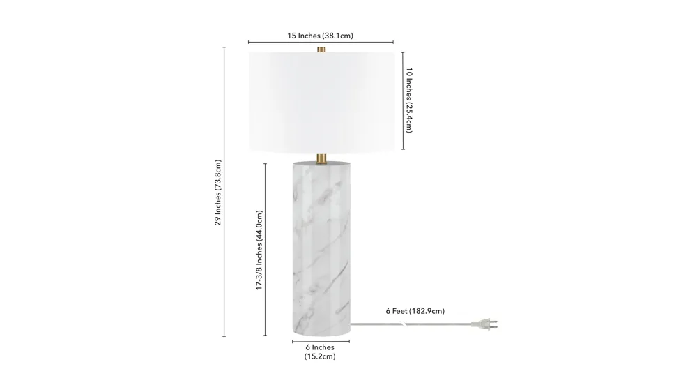 Elise Table Lamp Dimensions