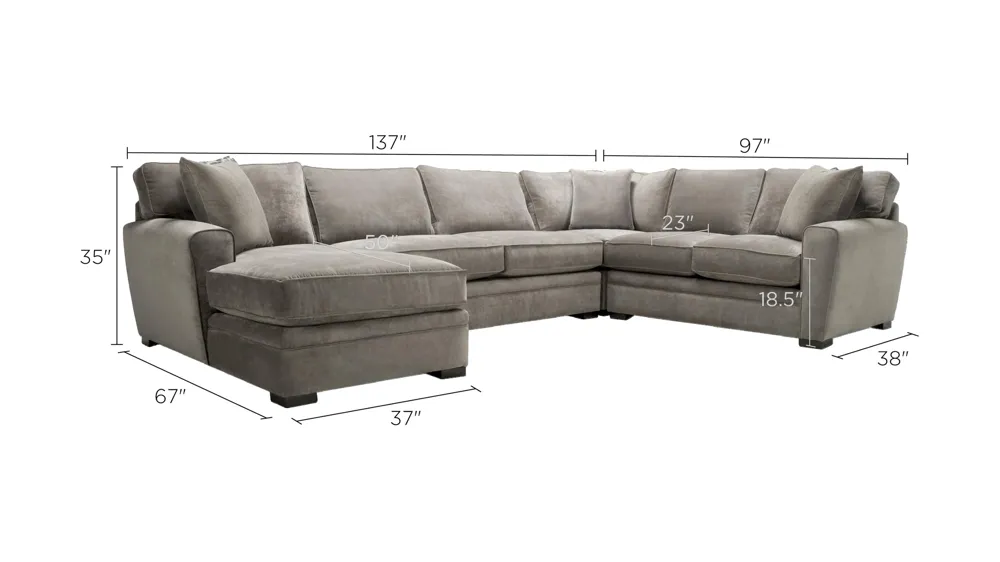 Artemis II 4-pc. Sectional Dimensions
