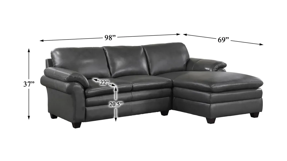 Sarasota 2-pc. Sectional Dimensions
