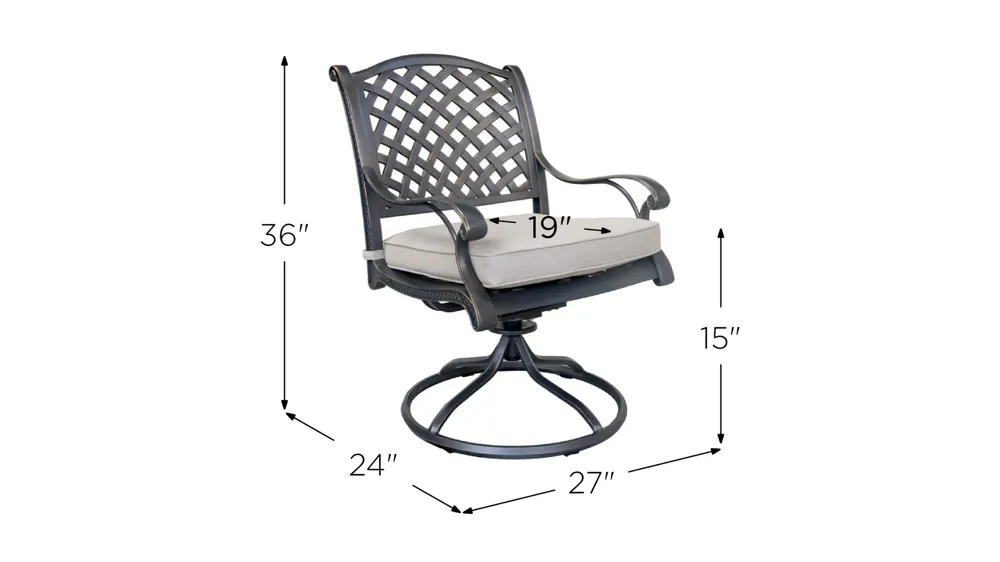 Castle Rock Outdoor Dining Swivel Rocker Dimensions