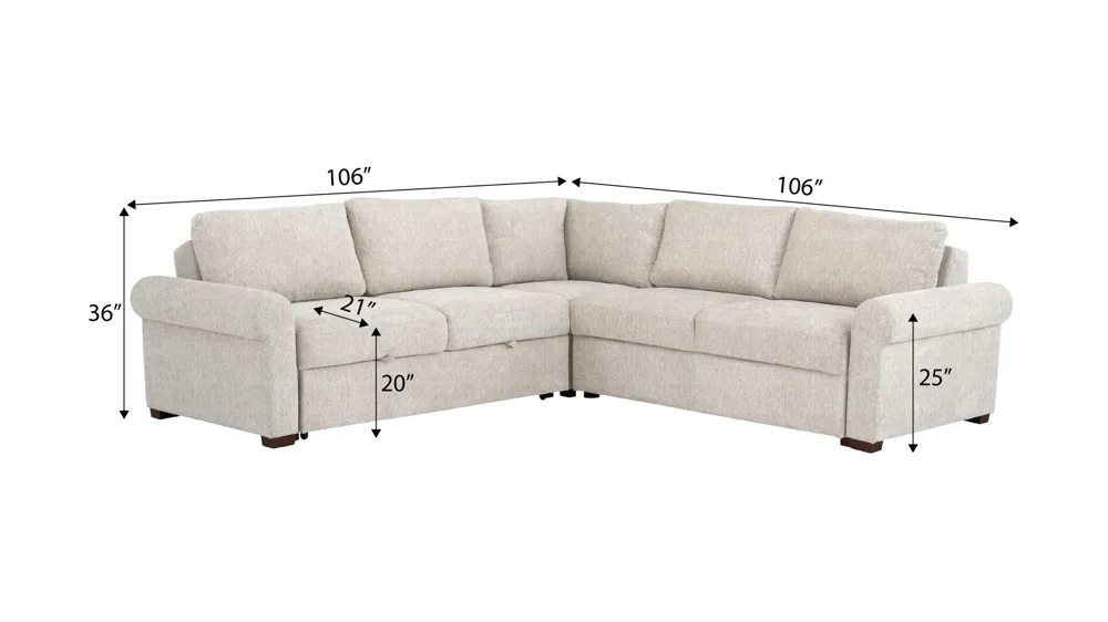 Juniper 4-pc. Sectional Dimensions