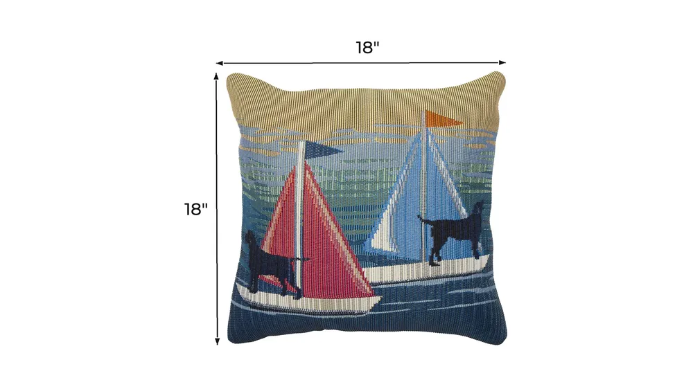 Marina See Spot Sail Accent Pillow Dimensions