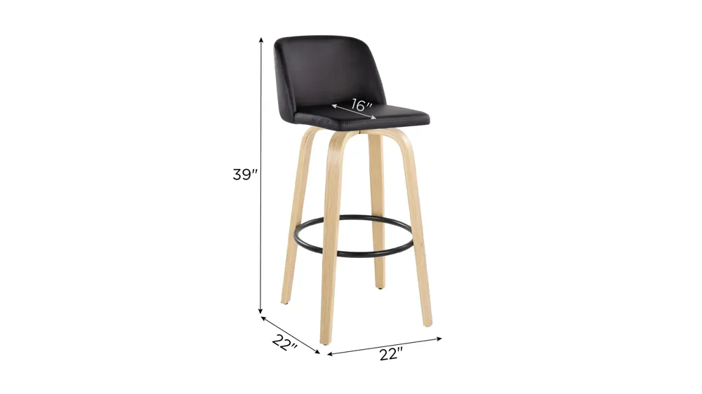 Toriano Barstool - Set of 2 Dimensions