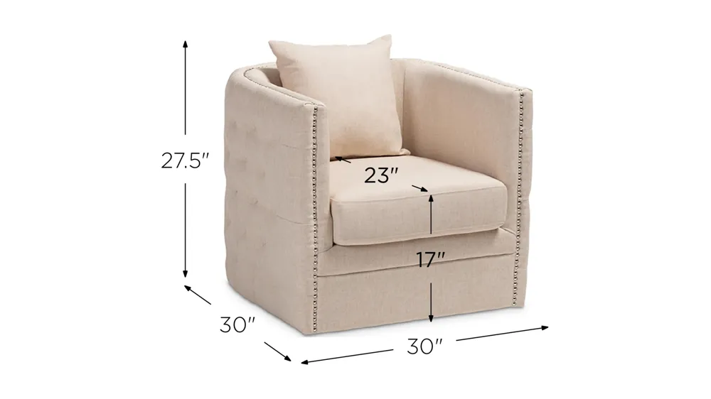 Micah Swivel Chair Dimensions