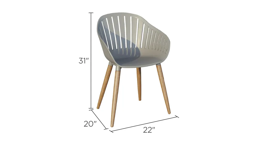 Amazonia Outdoor 4-pc. Eucalyptus Chairs Dimensions