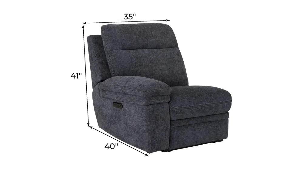 Enbridge Left Arm Facing Dual Power Recliner Dimensions