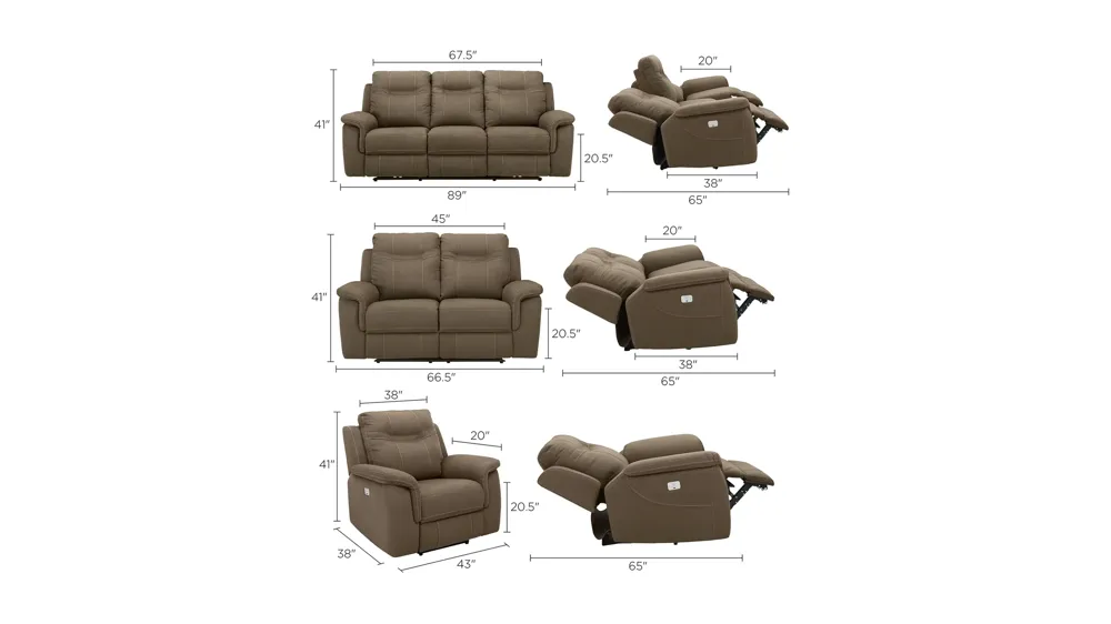 Stanfield Living Room Set Dimensions