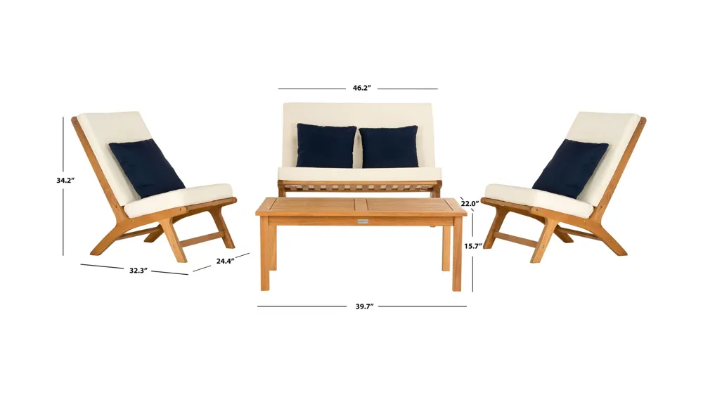 Micha 4-pc. Patio Set Dimensions