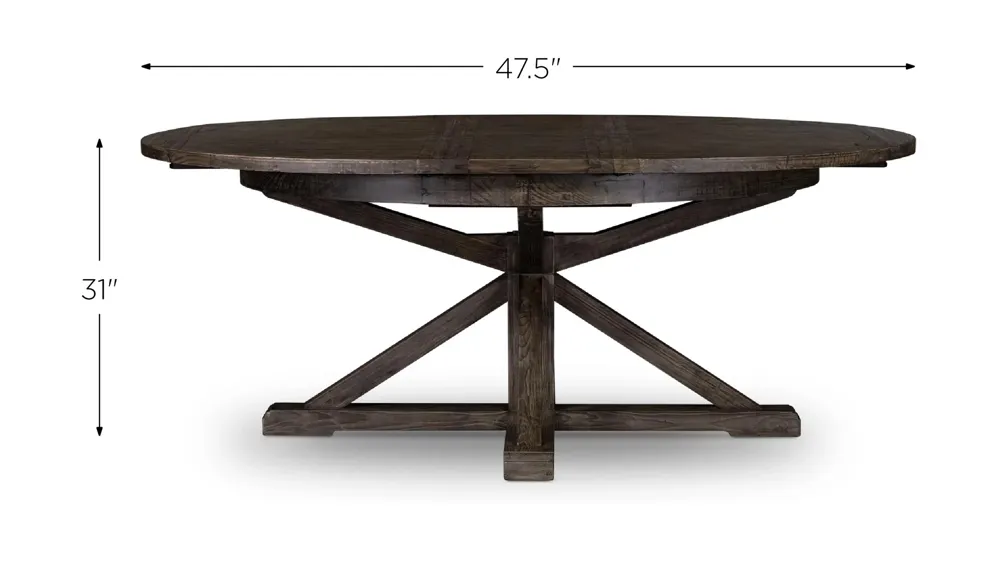 Cintra 48" Round Extension Dining Table Dimensions