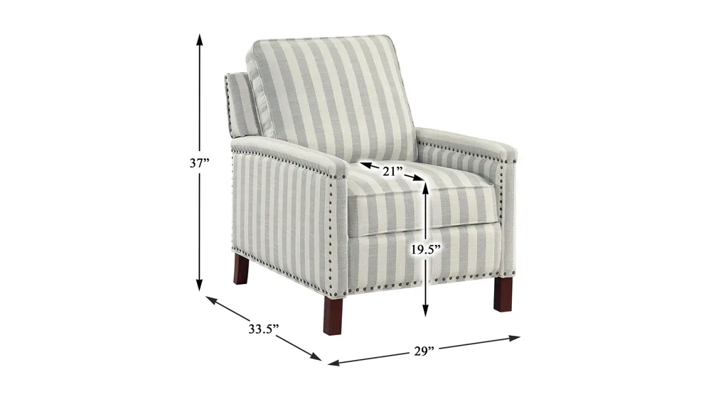 Genevieve Push Back Recliner Dimensions