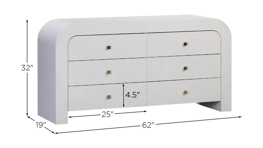 Hump 6 Drawer Dresser Dimensions