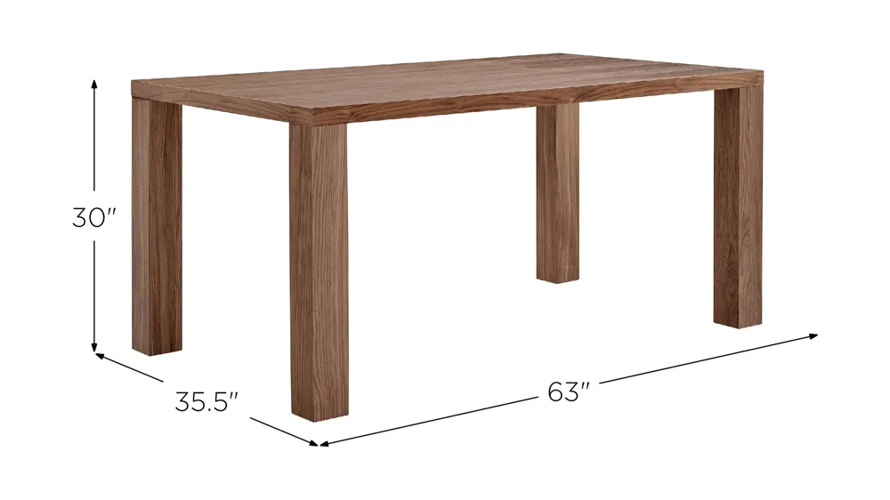 Abby 63" Rectangle Table Dimensions