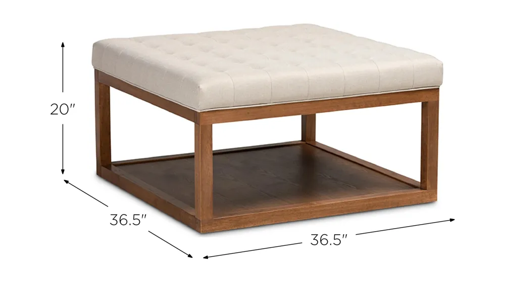 Alvere Cocktail Ottoman Dimensions