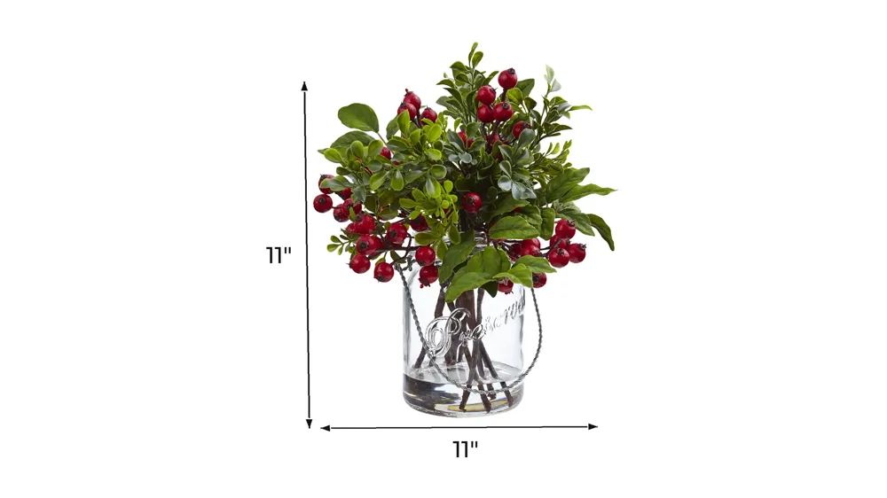 Berry Boxwood Artificial Arrangement Dimensions