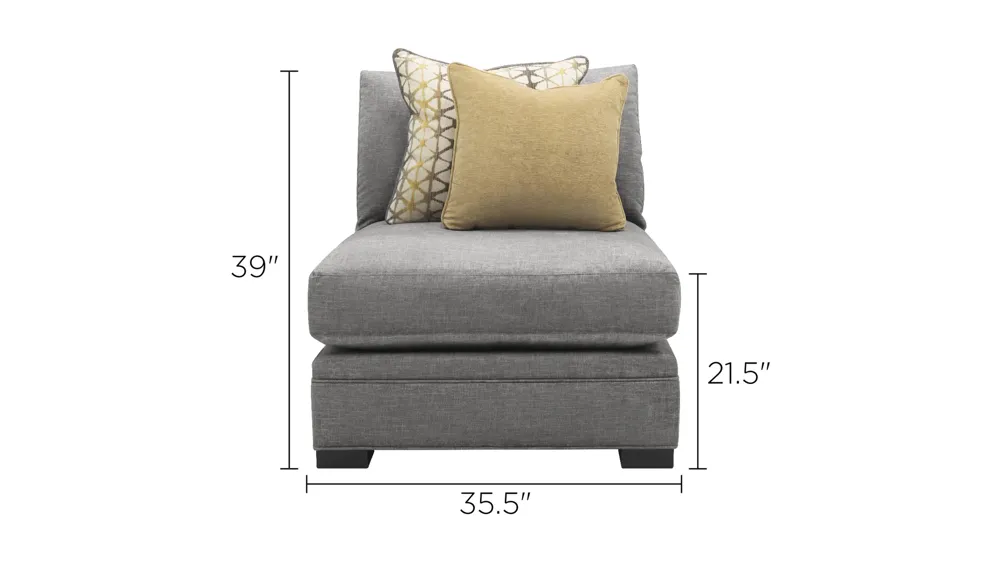 Bayside Armless Chair Dimensions
