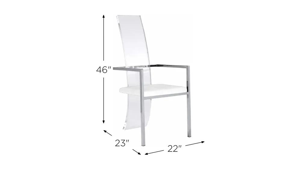 Layla Arm Chair - Set of 2 Dimensions