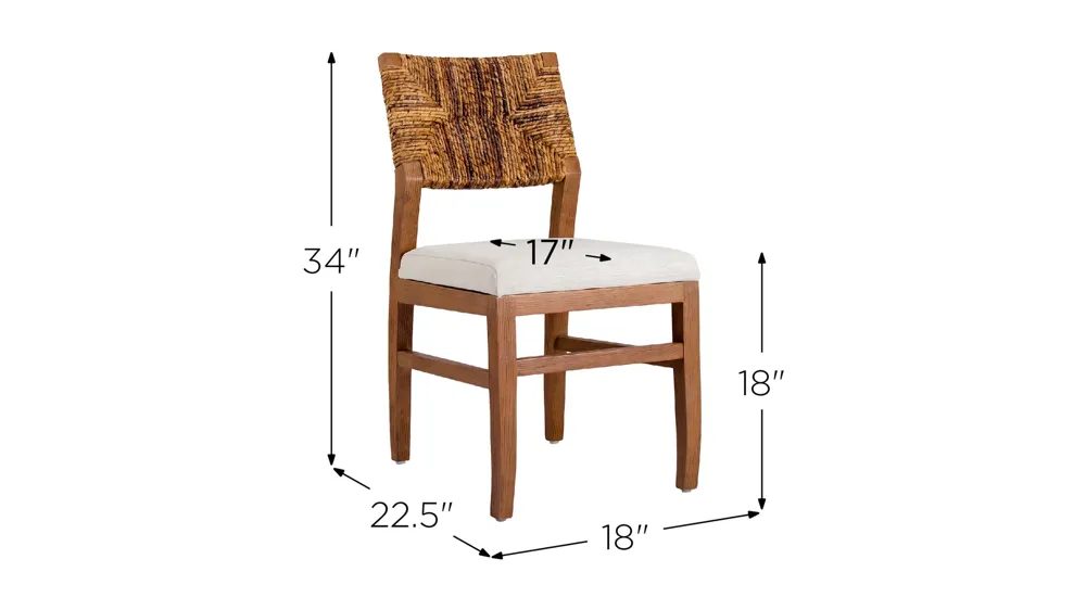 Lyon Dining Chair: Set of 2 Dimensions