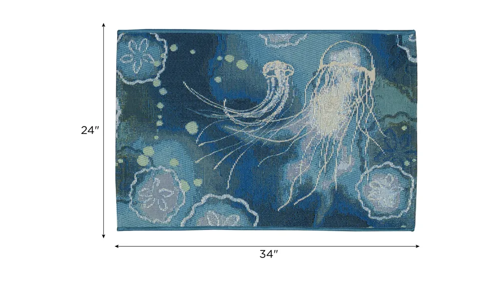 Esencia Jelly Fish Indoor/Outdoor Mat Dimensions