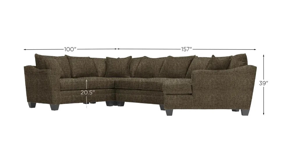 Foresthill 4-pc. Right Hand Cuddler with Loveseat Sectional Sofa Dimensions